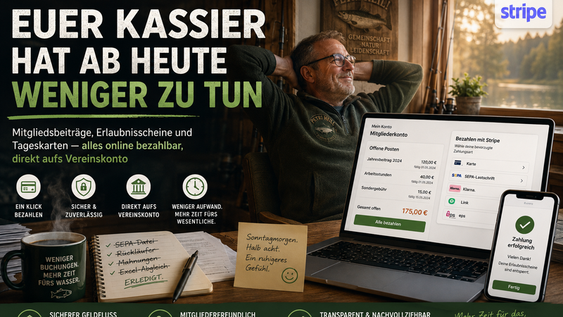 Euer Kassier hat ab heute weniger zu tun