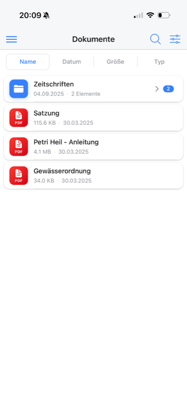 Petri Heil App - Dokumente