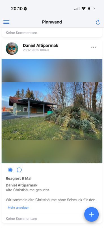 Petri Heil App - Pinnwand